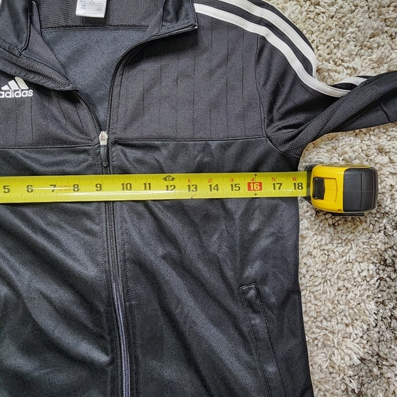 Adidas Black Track Jacket with White Stripes - Picture 8 of 8